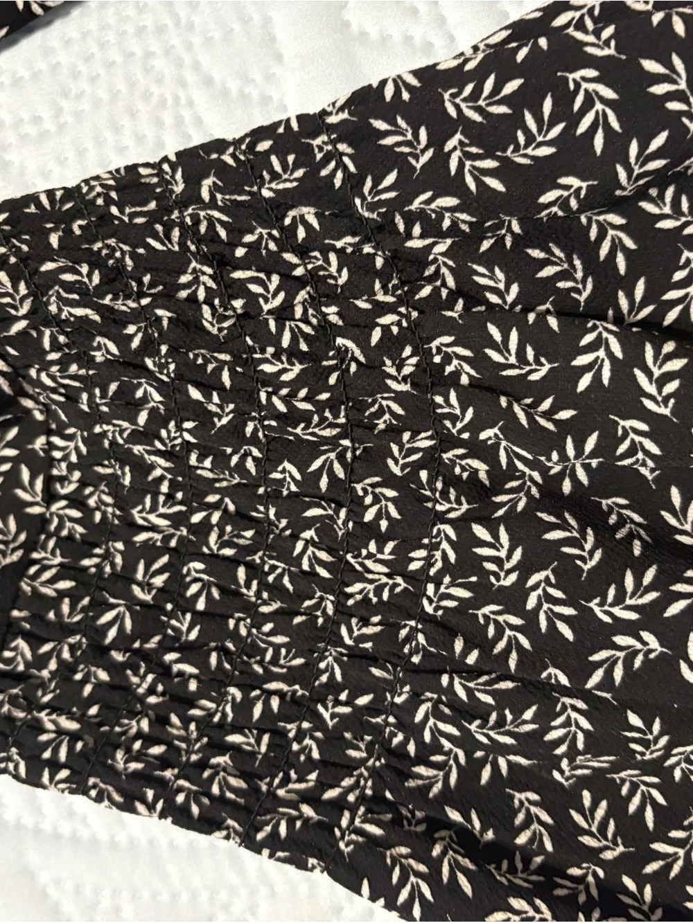 Women’s Michael Kors Black Floral Long-Bell Sleeve Blouse